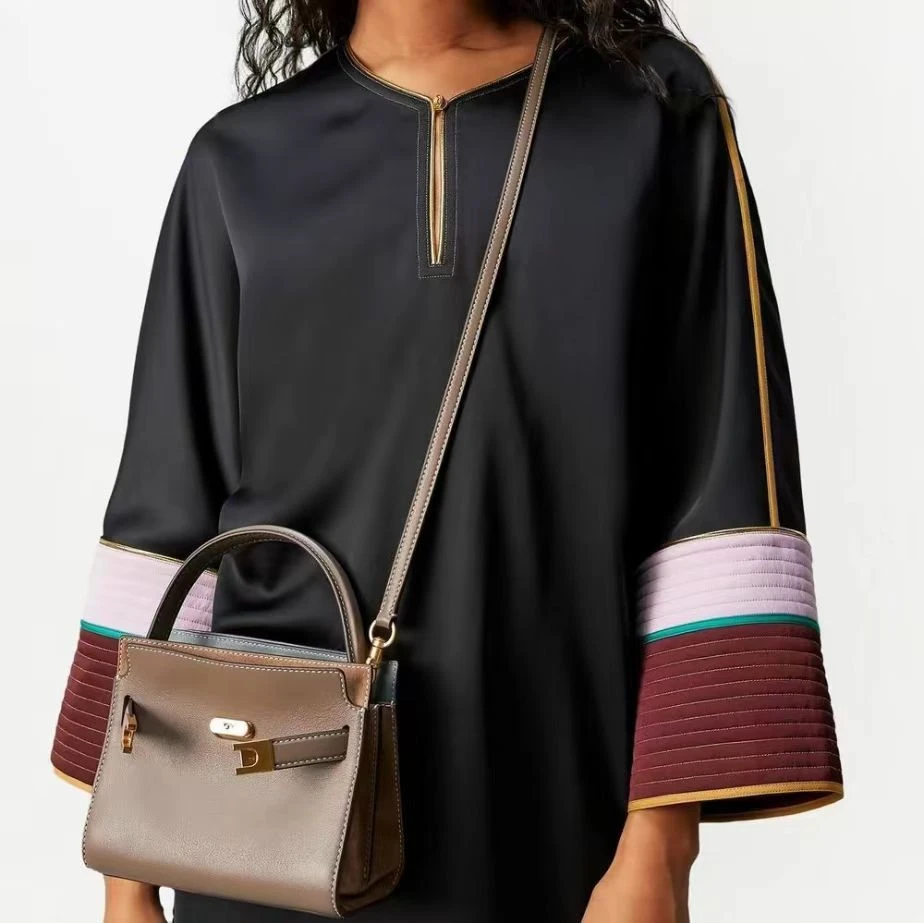 商品[国内直发] Tory Burch|TORY BURCH汤丽柏琦 Lee Radziwill哑光皮革手提包风琴包斜挎包 迷你 划痕微瑕,价格¥3679,第3张图片详细描述