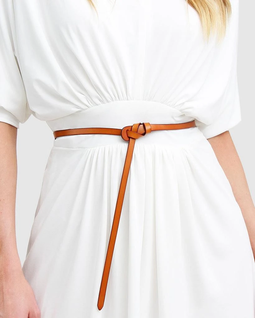 商品Belle&Bloom|Tie The Knot Leather Belt - Brown,价格¥395,第1张图片