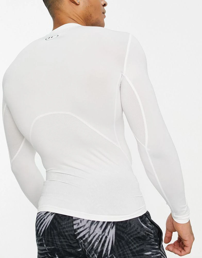 商品Under Armour|Under Armour Training Heat Gear compression long sleeve top in white,价格¥197,第2张图片详细描述