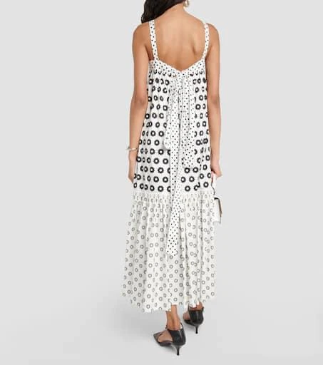 商品Tory Burch|印花棉质混纺中长连衣裙,价格¥4248,第3张图片详细描述