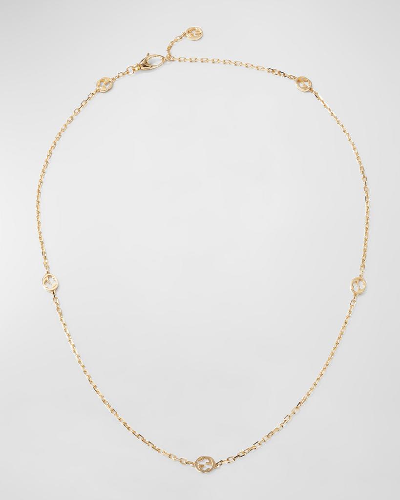 Interlocking G 18k Gold Chain Necklace商品第1张图片规格展示