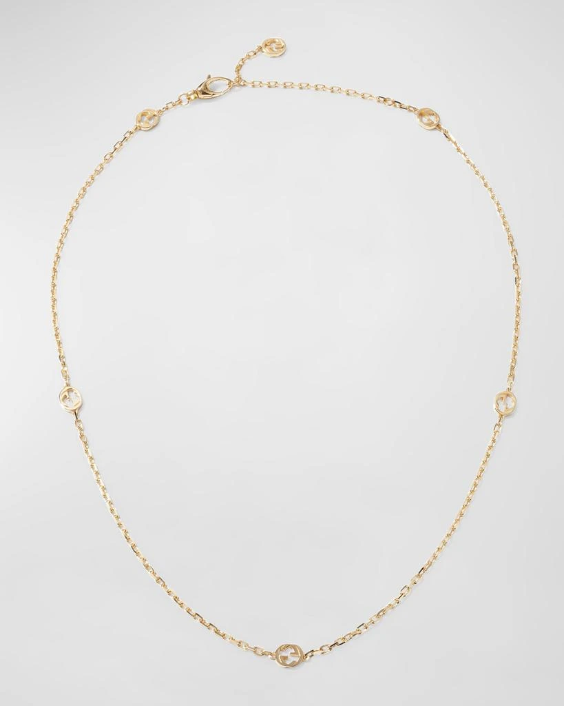 商品Gucci|Interlocking G 18k Gold Chain Necklace,价格¥16396,第1张图片