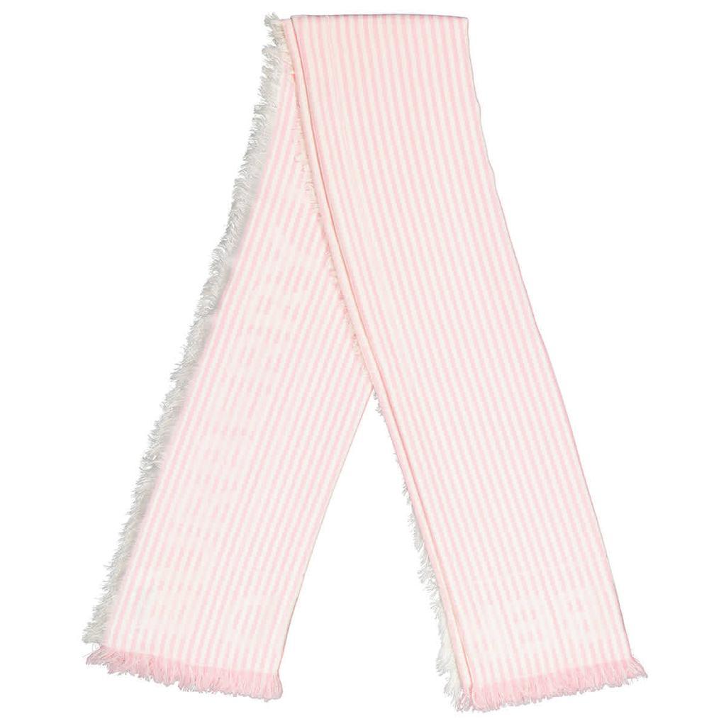 商品Burberry|Burberry Striped Logo Silk Wool Jacquard Large Square Scarf,价格¥2820,第4张图片详细描述
