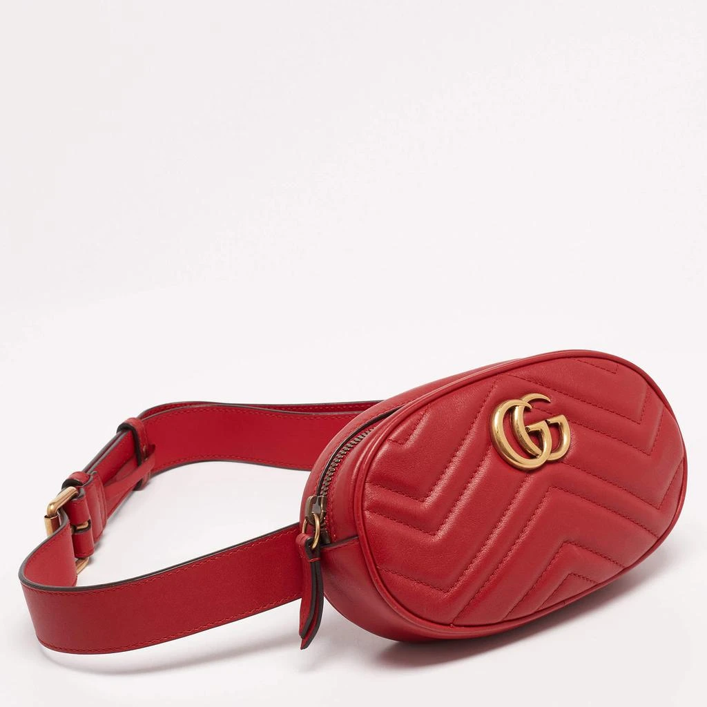 商品[二手商品] Gucci|Gucci Red Matelasse Leather GG Marmont Belt Bag ,价格¥4908,第3张图片详细描述