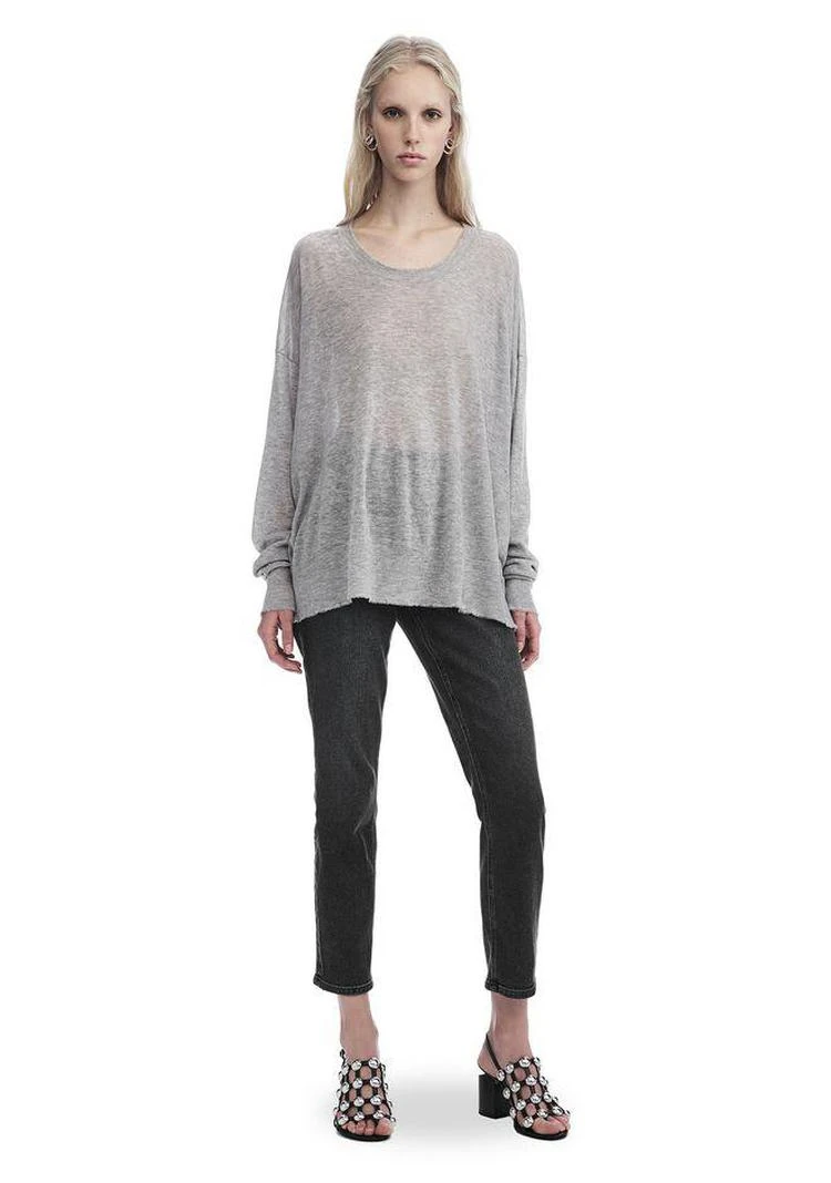 商品Alexander Wang|GAUZE KNIT OVERSIZED PULLOVER 透视针织宽松上衣,价格¥1299,第1张图片