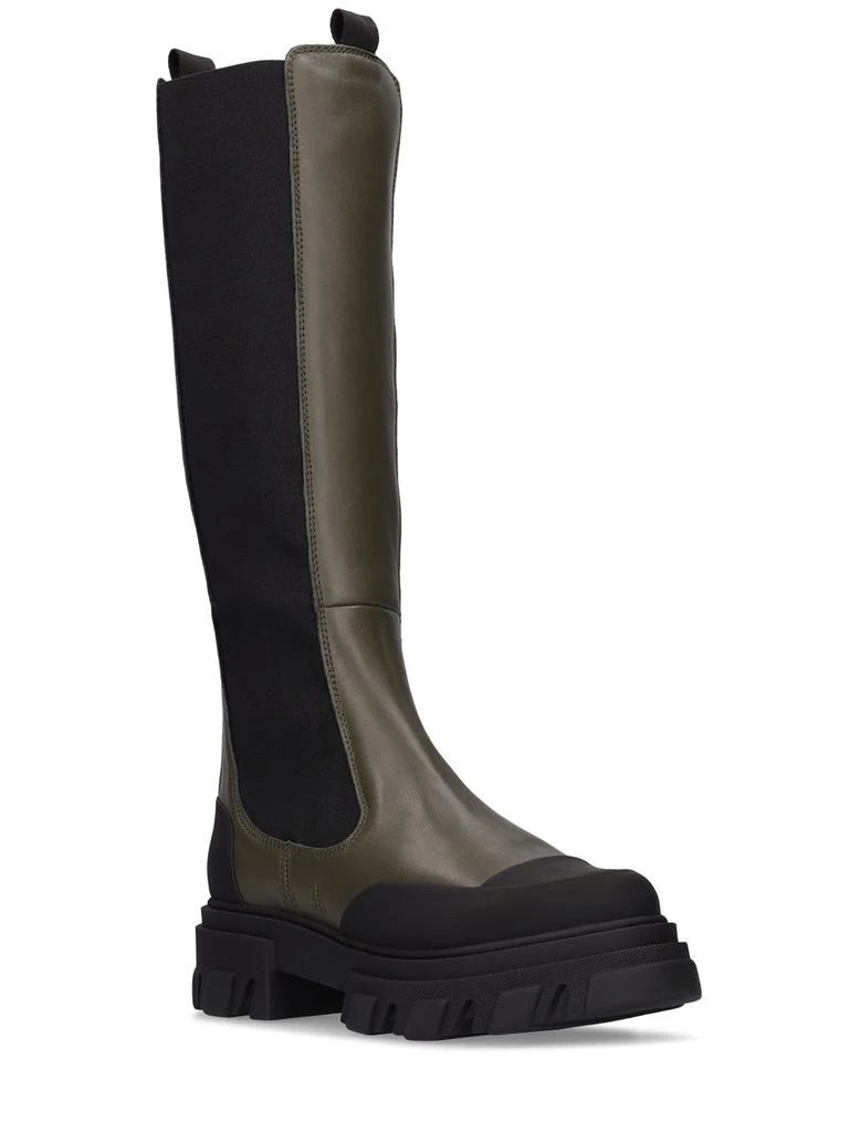 商品Ganni|50mm Leather Tall Boots,价格¥4547,第2张图片详细描述