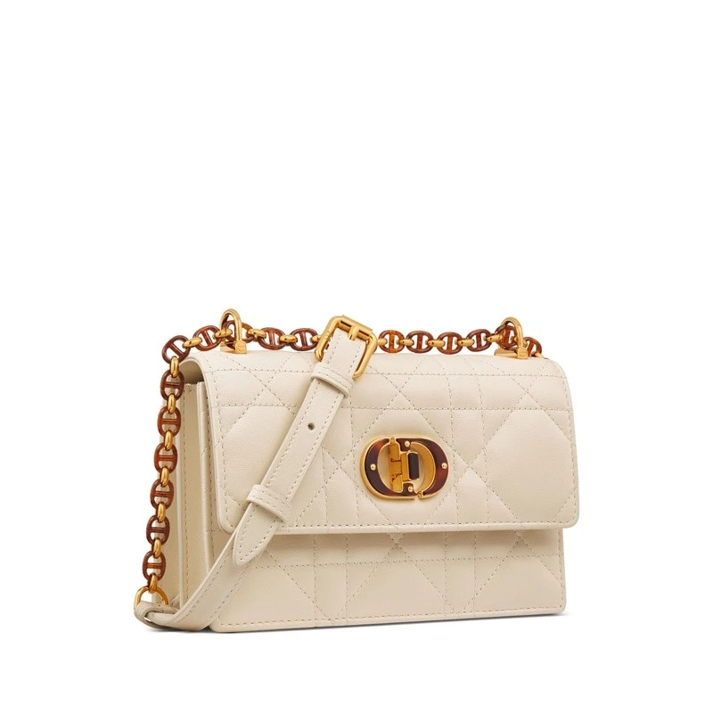 商品Dior|Dior 迪奥Caro系列女士浅褐色羊皮单肩包,价格¥22614,第4张图片详细描述