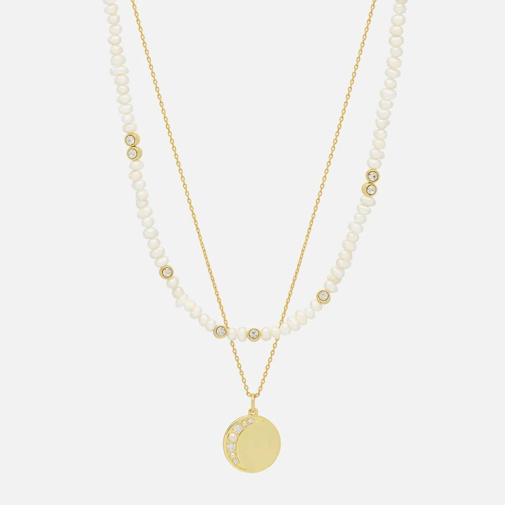 商品ESTELLA BARTLETT|Estella Bartlett Moonz Glass Pearl Gold-Tone Double Chain Necklace,价格¥373,第1张图片