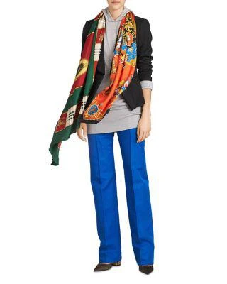 商品Burberry|Horse Carriage Crest Silk Oblong Scarf,价格¥3090,第1张图片详细描述