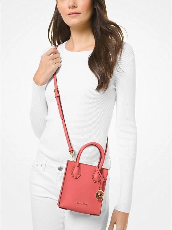商品Michael Kors| Mercer小号鹅卵石皮革横挎包MK琴谱包,价格¥439,第3张图片详细描述