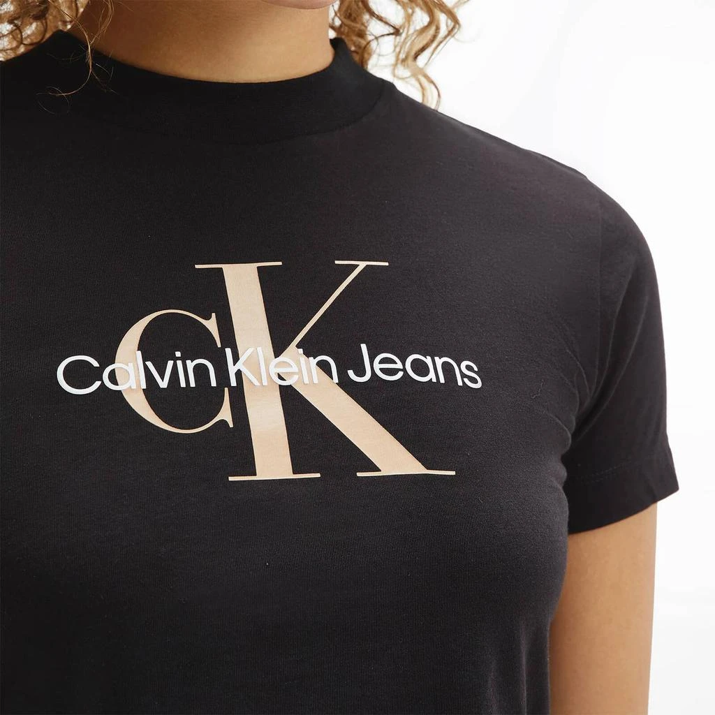 商品Calvin Klein|Calvin Klein Jeans Women's Seasonal Monogram Baby T-Shirt - Ck Black,价格¥203,第3张图片详细描述