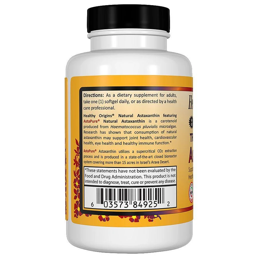 商品Healthy Origins|Astaxanthin 12mg Triple Strength, Softgels,价格¥216,第2张图片详细描述