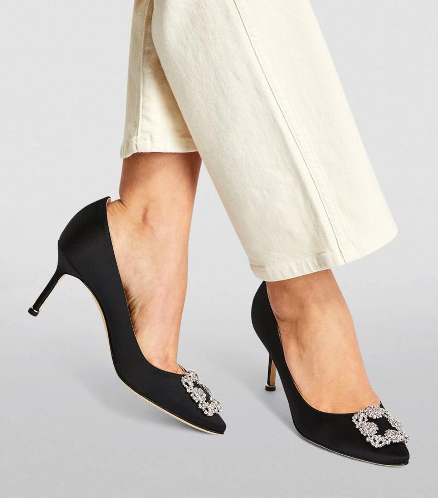 商品Manolo Blahnik|Satin Hangisi Pumps 70,价格¥9661,第2张图片详细描述