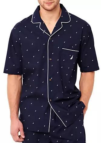 商品Nautica|J Class Printed Cotton Sleep Shirt,价格¥215,第1张图片