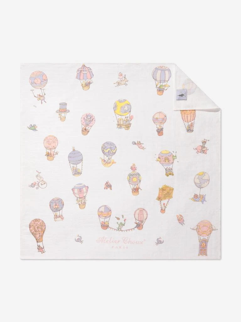 商品Atelier Choux|Baby Pastel Circus Swaddle in White,价格¥481,第1张图片