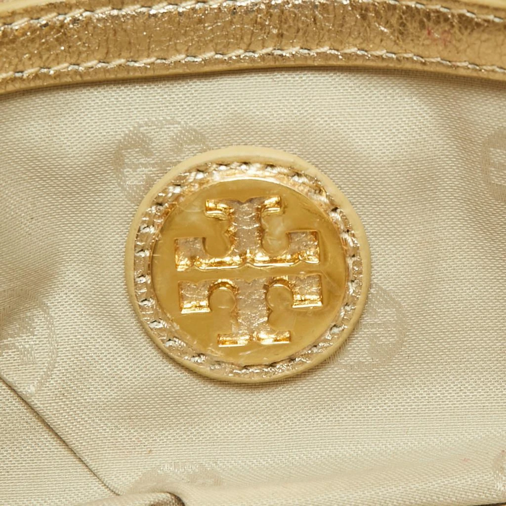 Tory Burch Metallic Gold Leather Reva Logo Crossbody Bag 商品