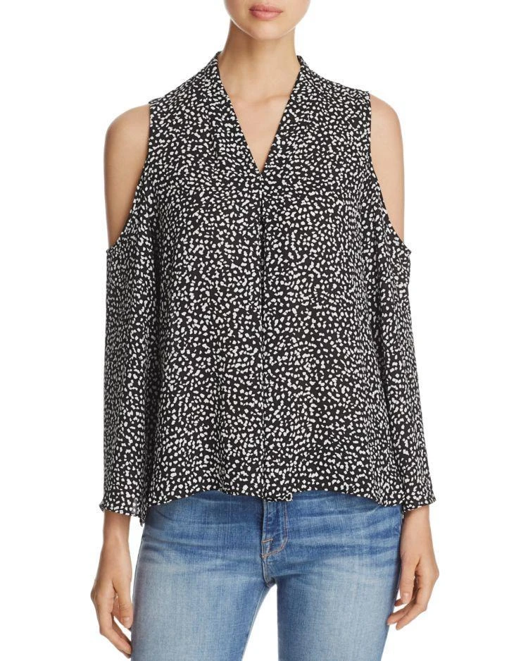 商品Vince Camuto|Speckle Print Cold Shoulder Top,价格¥290,第1张图片