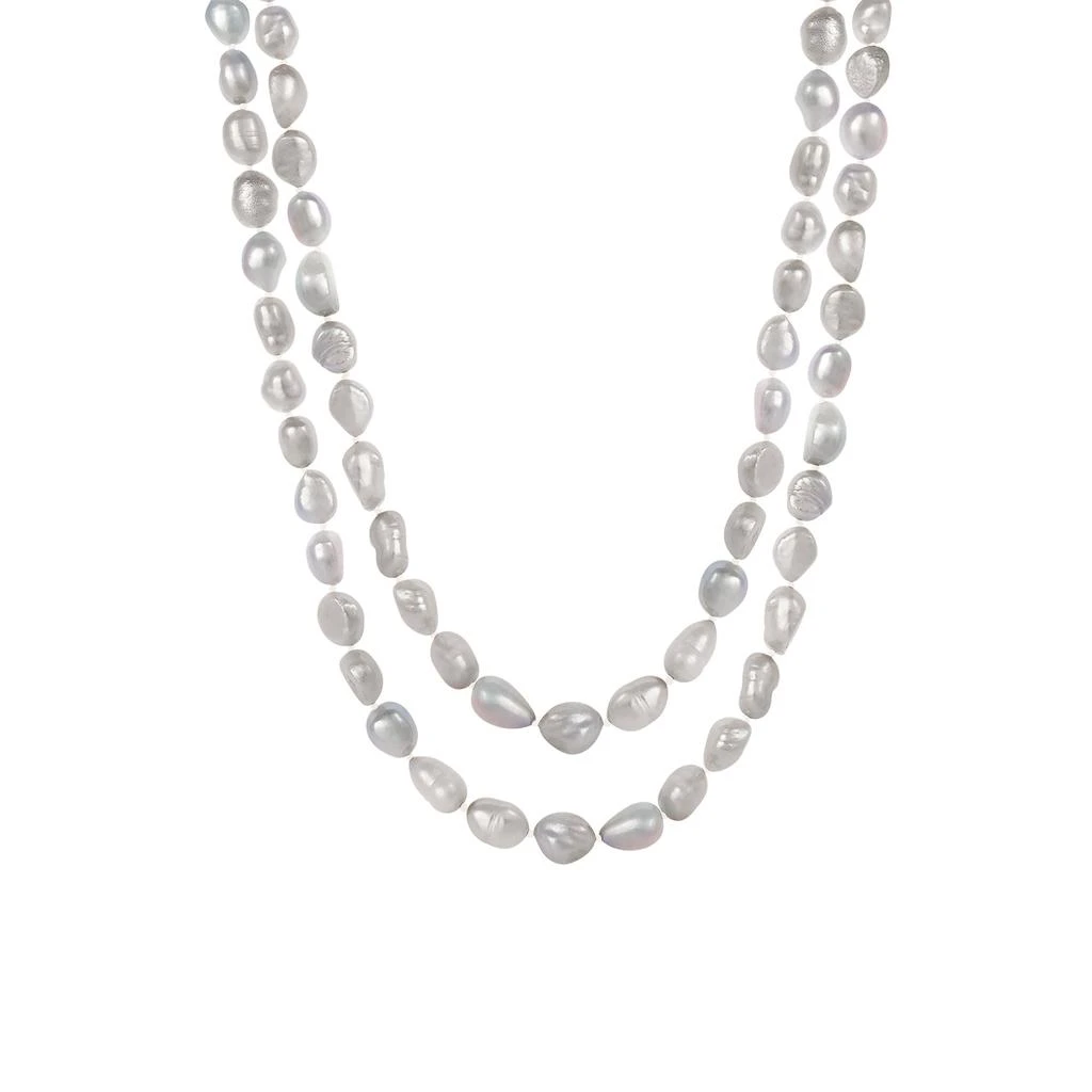 商品Splendid Pearls|Endless 64" Multicolor Baroque Shaped Pearl Necklace,价格¥411,第3张图片详细描述