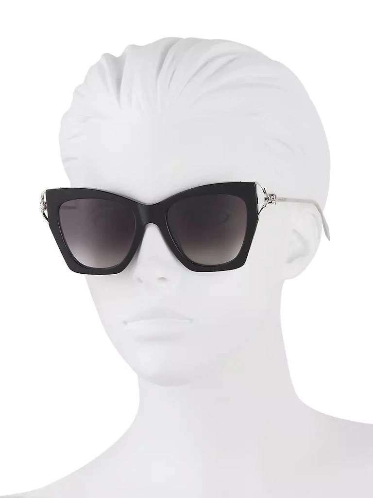 商品Alexander McQueen|Skull Hinge Combi 53MM Cat-Eye Acetate Sunglasses,价格¥3710,第4张图片详细描述