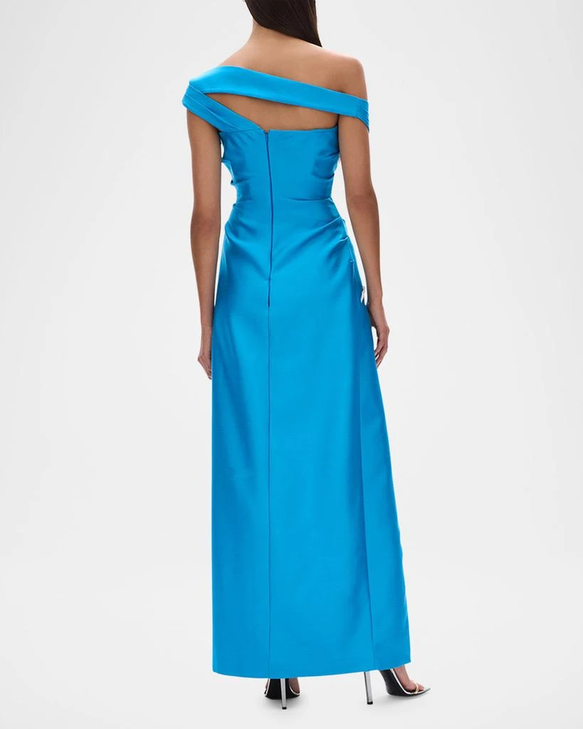 商品RACHEL GILBERT|Bailey Draped Off-The-Shoulder Crystal Slit Gown,价格¥18359,第3张图片详细描述