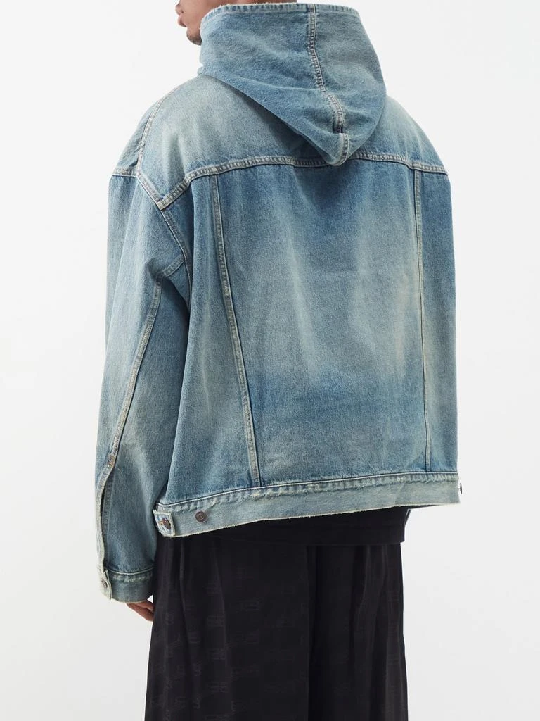 商品Balenciaga|Stonewashed-denim hooded jacket,价格¥18802,第5张图片详细描述