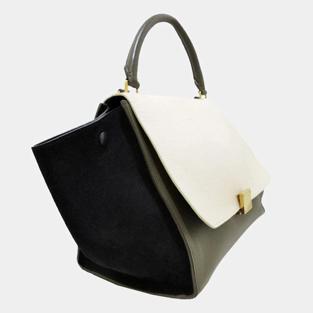 商品[二手商品] Celine|Celine Brown/Multi Trapeze Leather Satchel,价格¥6233,第2张图片详细描述