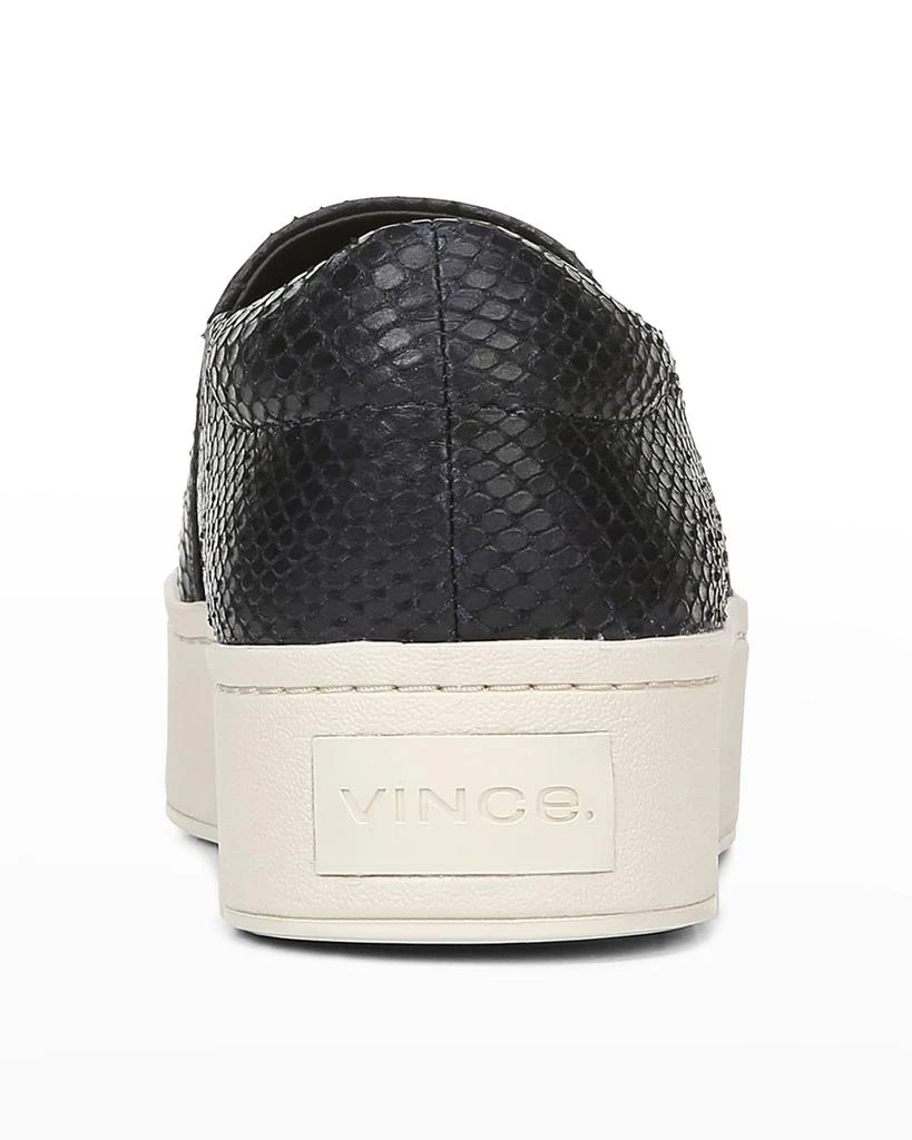 商品Vince|Warren Embossed Leather Platform Skate Sneakers,价格¥1722,第4张图片详细描述