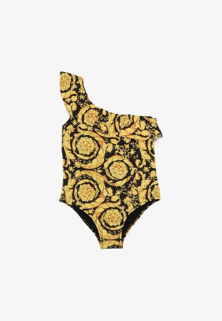 商品Versace|Girls Barocco Print One-Piece Swimsuit,价格¥2164,第1张图片