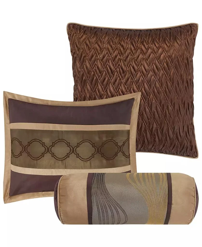 商品Stratford Park|Kath 7-Piece Comforter Set, Brown, California,价格¥1407,第3张图片详细描述