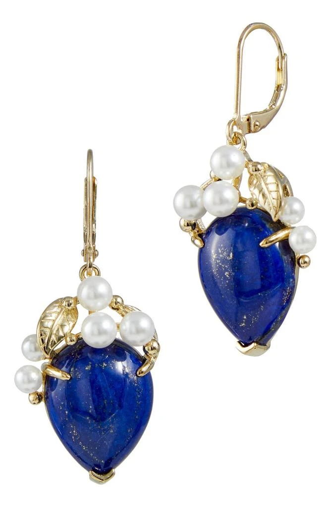 商品Savvy Cie Jewels|18K Gold Plated Sterling Silver Freshwater Pearls & Stone Drop Earrings,价格¥856,第1张图片