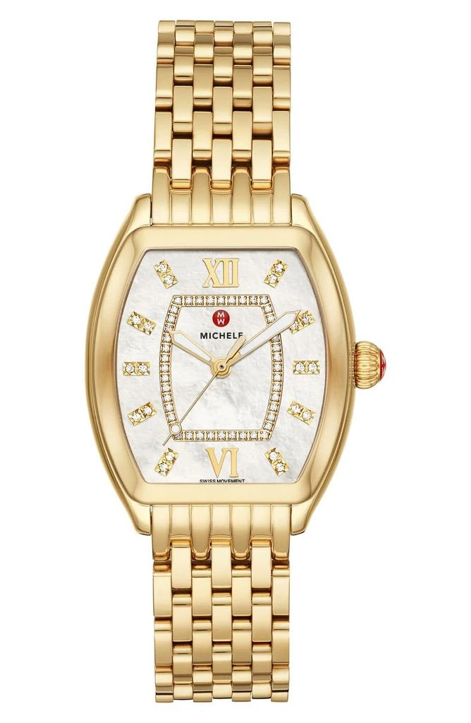 商品Michele|Relevé Two-Tone Diamond Dial Watch Head & Interchangeable Bracelet, 31mm x 32mm,价格¥10503,第1张图片