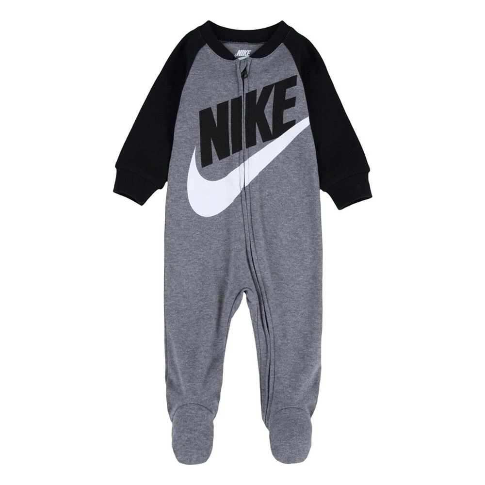 商品NIKE|Baby Boys Raglan Footed Coveralls,价格¥112,第1张图片