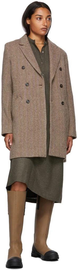 商品A.P.C.|Brown Joan Double-Breasted Coat,价格¥1882,第4张图片详细描述