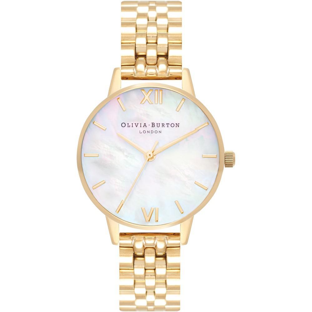 商品Olivia Burton|Women's Gold-Tone Stainless Steel Bracelet Watch 30mm,价格¥826,第1张图片