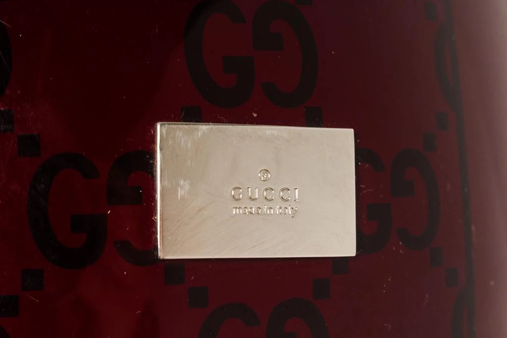商品[二手商品] Gucci|Gucci Vintage Burgundy GG Supreme Print PVC Motorcycle Full-face XL Helmet,价格¥31573,第5张图片详细描述