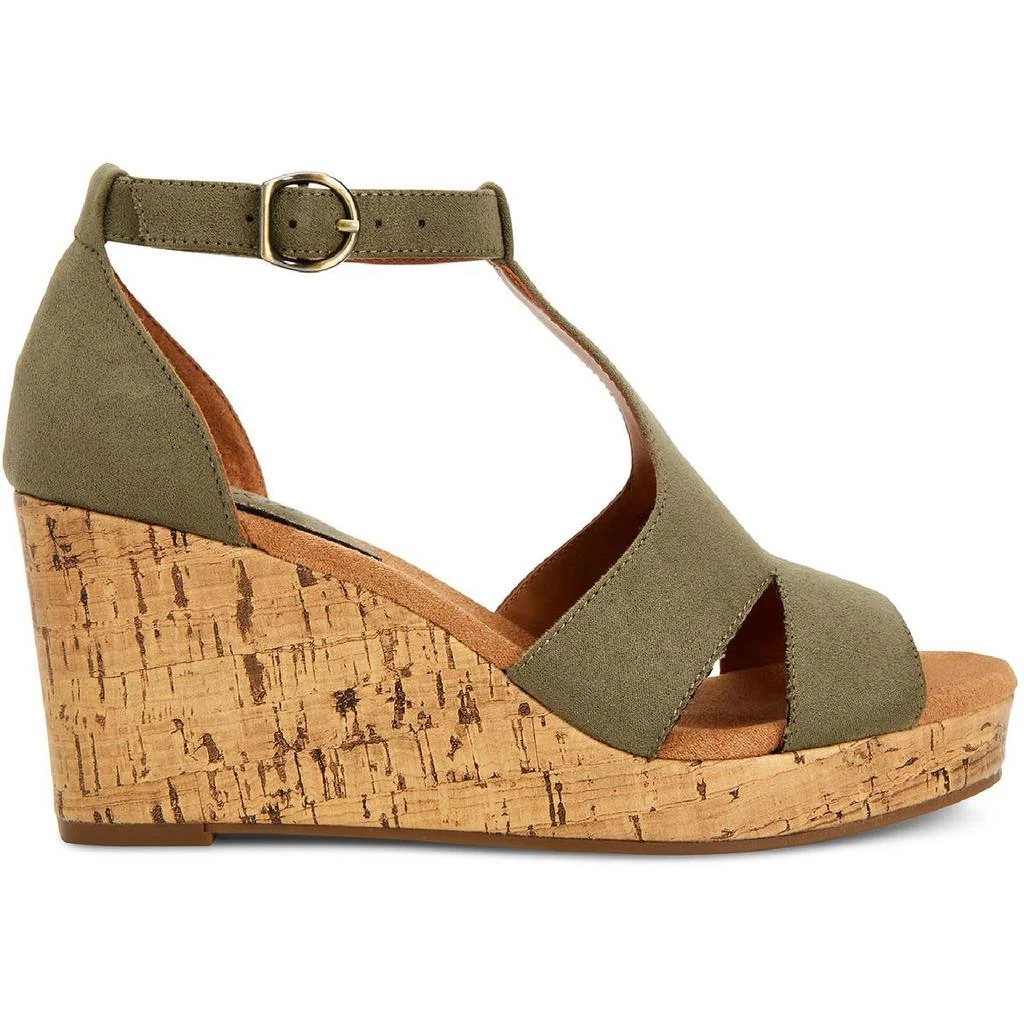商品Style & Co|Style & Co. Womens Selenaa T Strap Open Toe Wedge Sandals,价格¥61,第2张图片详细描述