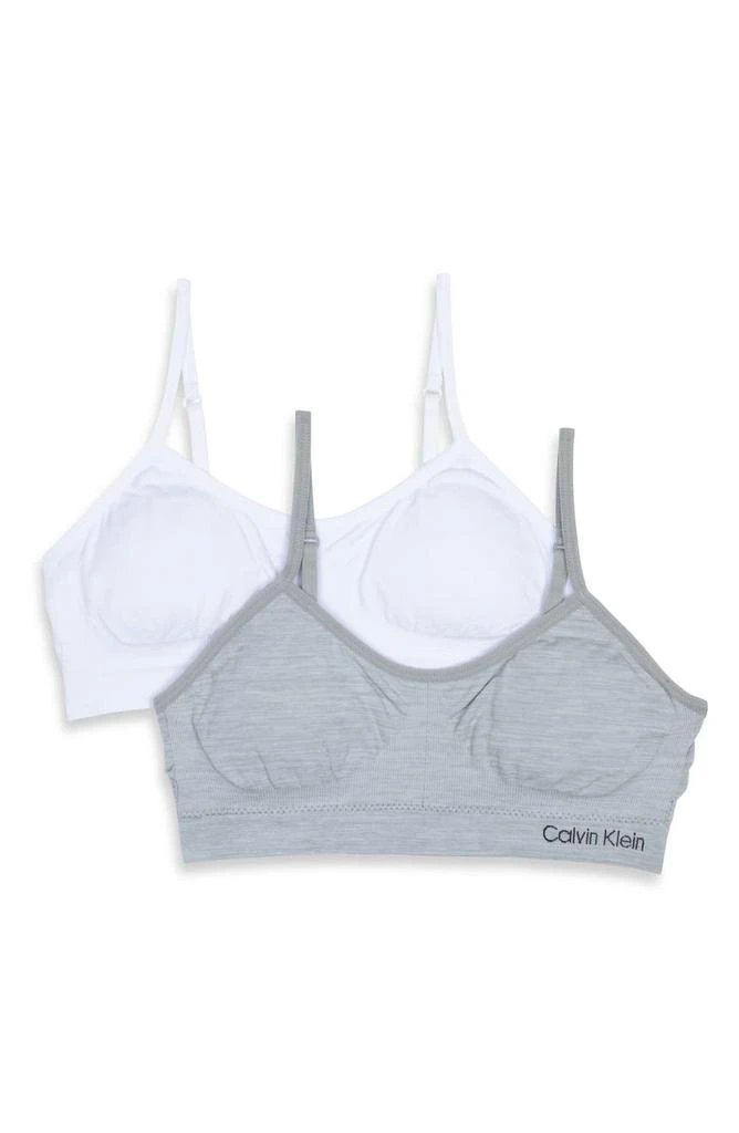 商品Calvin Klein|Seamless Soft Crop Bras - Pack of 2,价格¥68,第1张图片