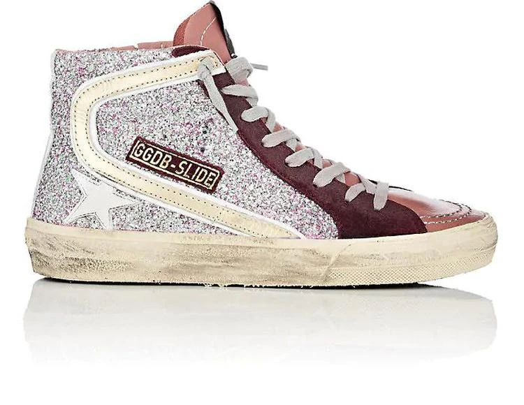 商品Golden Goose|Women's Slide Glitter & Leather Sneakers,价格¥1956,第1张图片