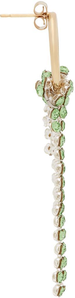 商品Justine Clenquet|SSENSE Exclusive Gold & Green Shanon Earrings,价格¥811,第4张图片详细描述
