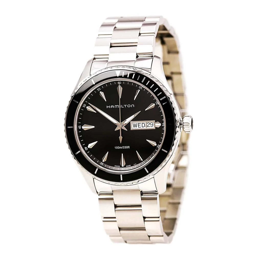 商品Hamilton|Hamilton H37511131 Men's Jazzmaster Seaview Black Dial Steel Bracelet Watch,价格¥3123,第5张图片详细描述