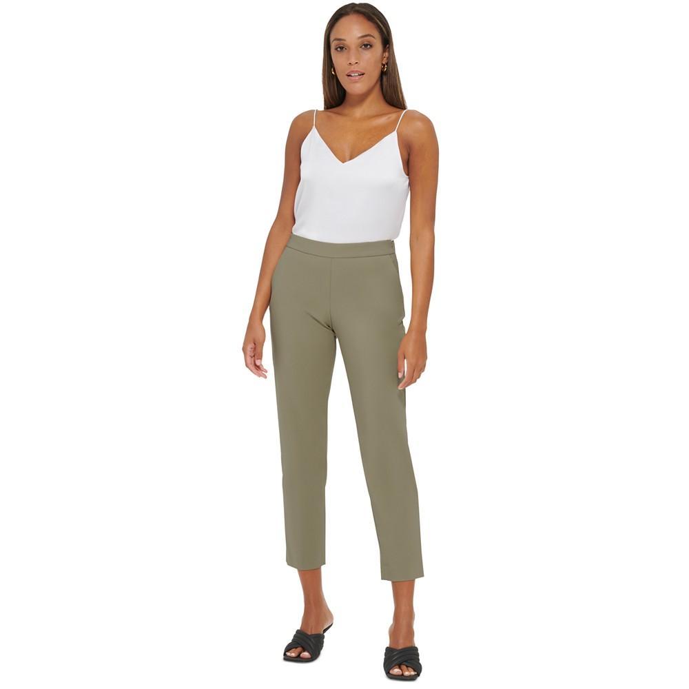 商品Calvin Klein|Woman's Elastic Back Slim Fit Cropped Pants,价格¥738,第6张图片详细描述
