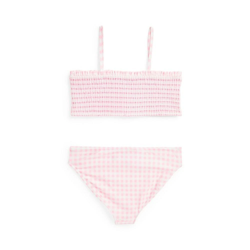 商品Ralph Lauren|Big Girls Gingham Ruffled Top and Bottom Swimsuit, 2 Piece Set,价格¥112,第2张图片详细描述