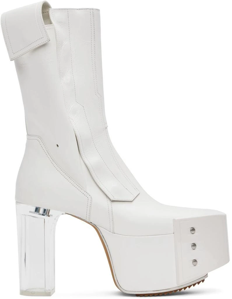 商品Rick Owens|White Platform Fogpocket Chelsea Boots,价格¥9109,第1张图片