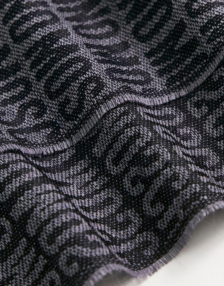 Moschino all over logo wool scarf in grey商品第3张图片规格展示
