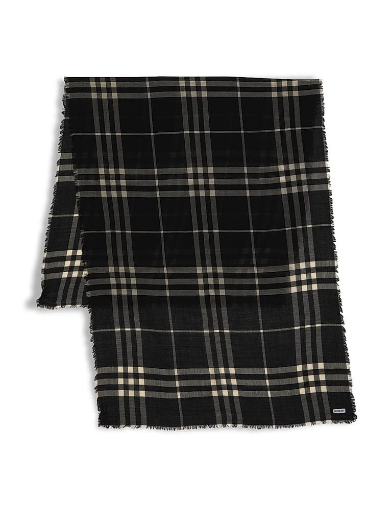 商品Burberry|Giant Check Lightweight Wool Scarf,价格¥3847,第1张图片
