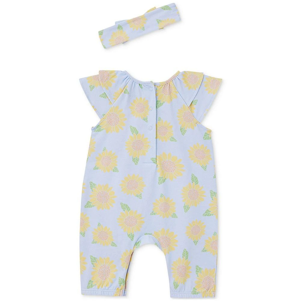 商品Little Me|Baby Girls Sunflower Jumpsuit and Headband, 2 Piece Set,价格¥76,第2张图片详细描述