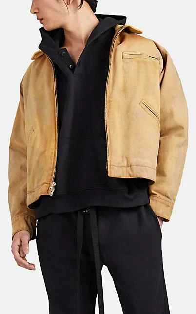 商品Fear of god|Faded Cotton Canvas & Suede Work Jacket,价格¥11132,第1张图片