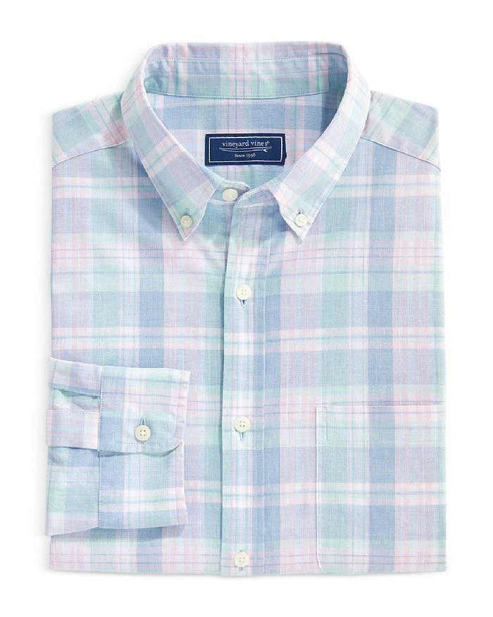 商品Vineyard Vines|Cotton Stretch Textured Plaid Classic Fit Button Down Shirt,价格¥358,第2张图片详细描述
