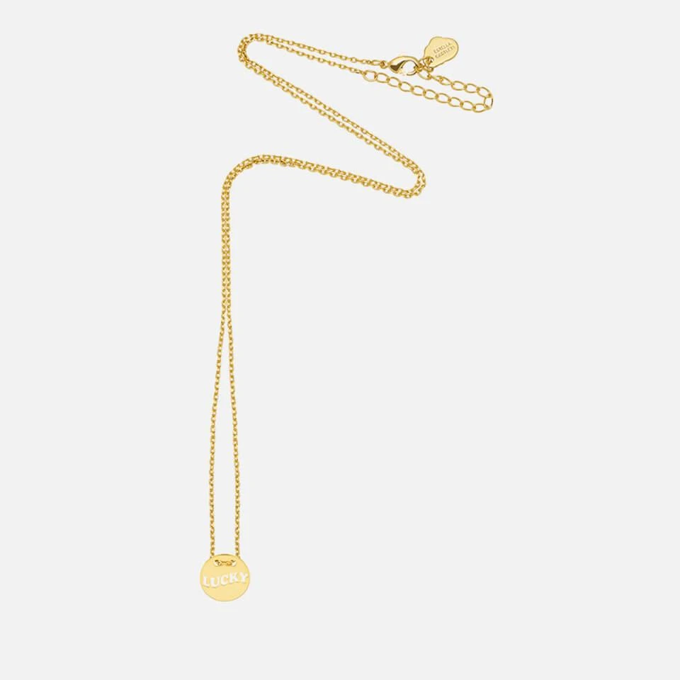 商品ESTELLA BARTLETT|Estella Bartlett Gold-Plated Lucky Cut Out Disc Necklace,价格¥82,第1张图片