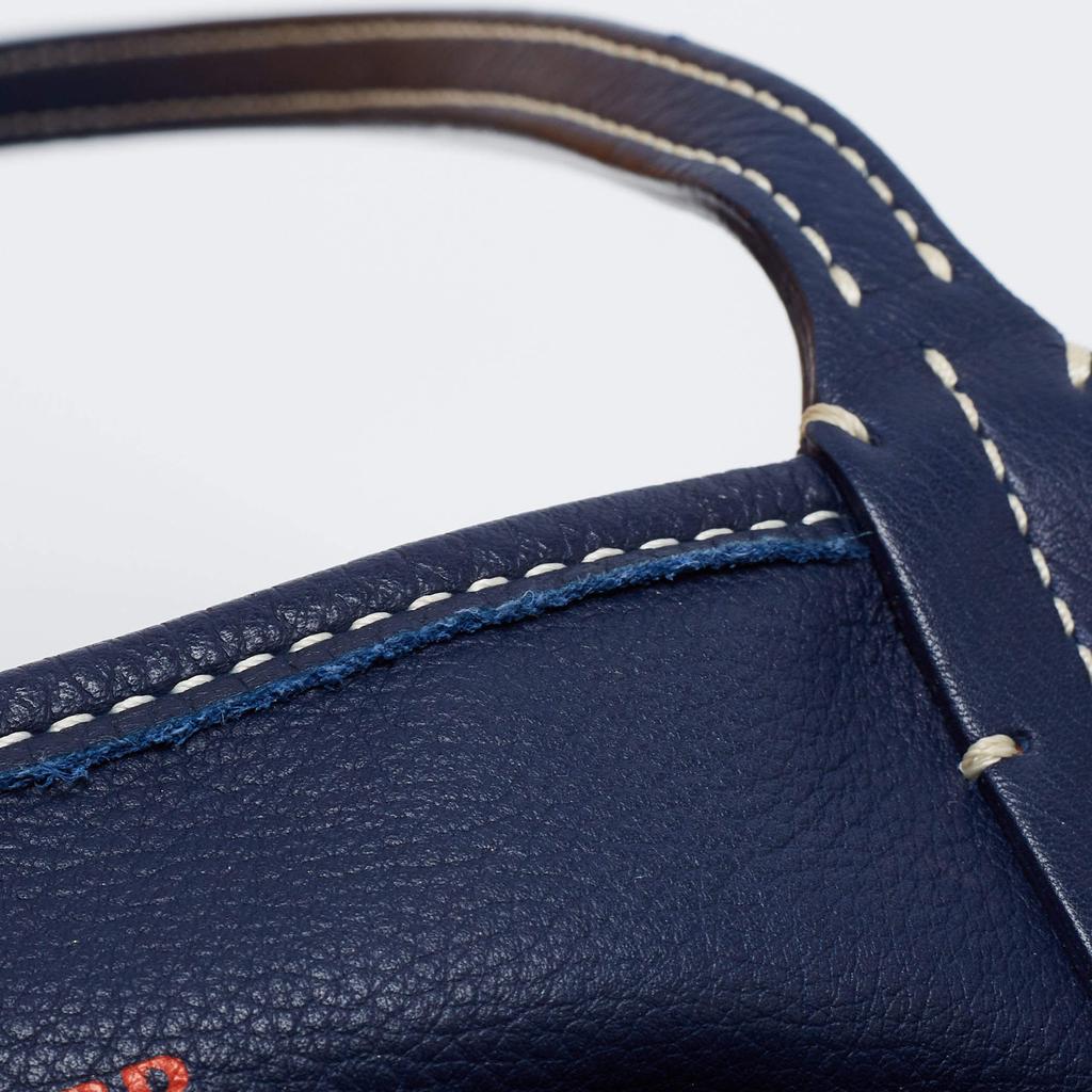 Goyard Navy Blue Goyardine Coated Canvas and Leather Mini Anjou Tote商品第7张图片规格展示